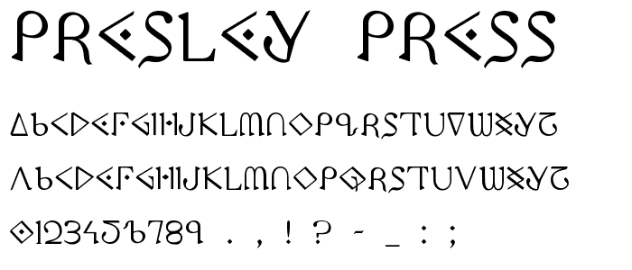 Presley Press font